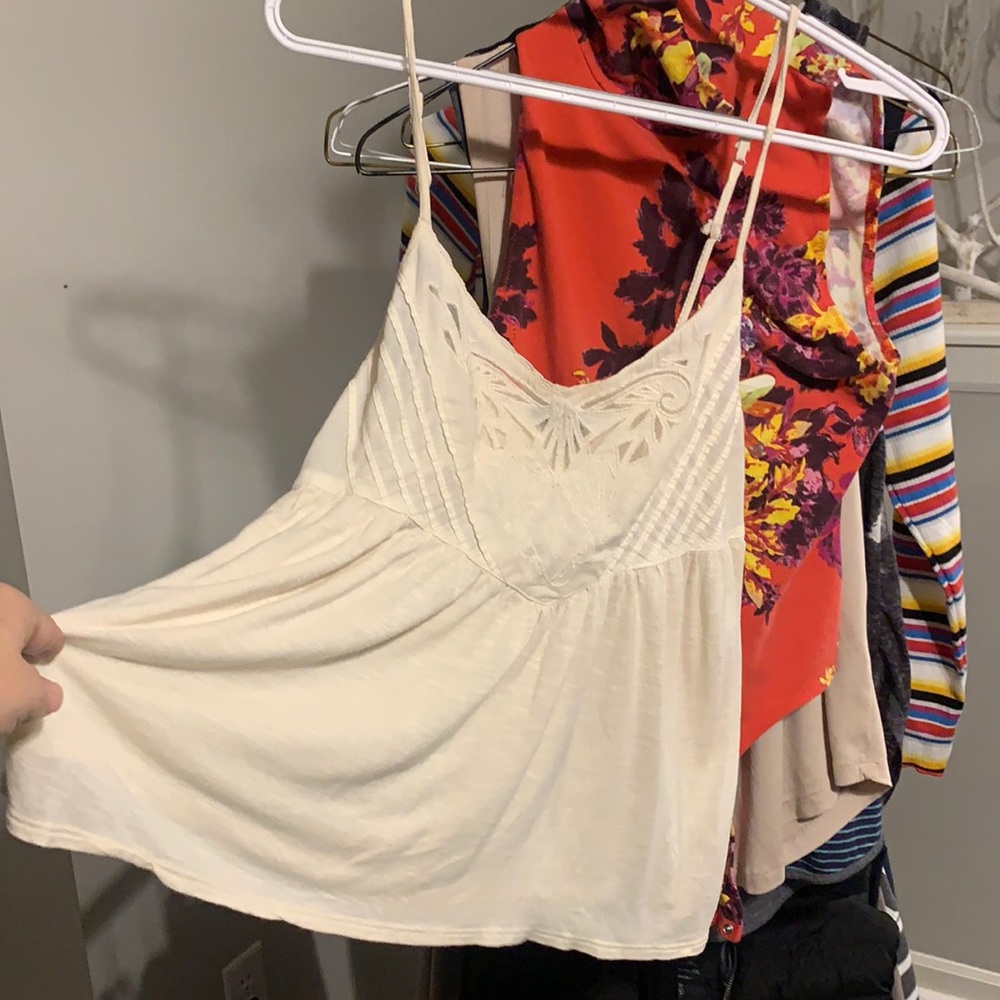 American Eagle Ivory Strappy camisole top S